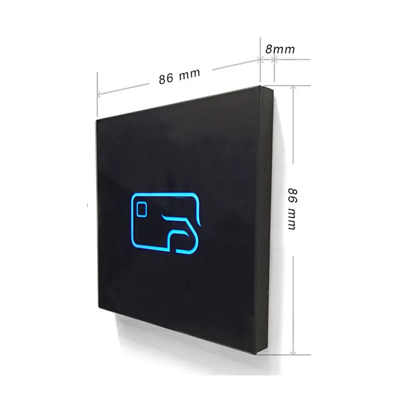 Leitor de cartão de frequência dupla com controle de acesso ultrafino WG26/34 Suporte para saída ID/cartão IC/telefone NFC/cartão IC bancário financeiro