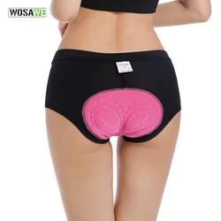 WOSAWE Women Cycling Shorts 3D Gel Padded Shockproof MTB Mountain Racing Bike Bicycle Underwear Underpants Black Mesh