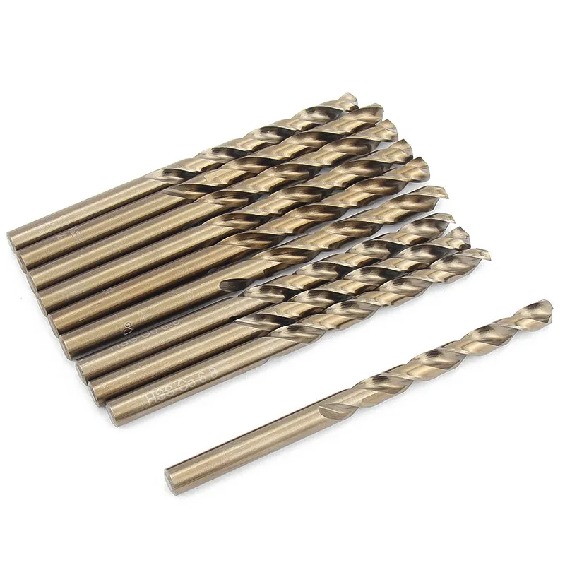 10 pz 3MM HSSCO punte elicoidali macchina HSS cobalto 5% M35 DIN338 completamente messa a terra per acciaio inossidabile