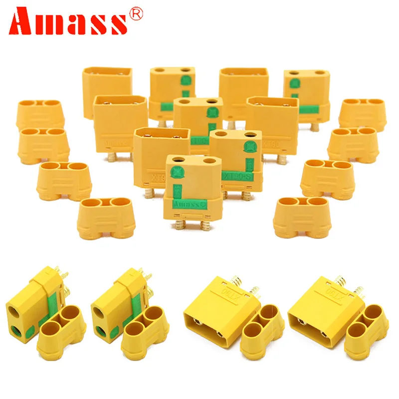 XT90S, Amass XT90S XT90-S Connector Male/Female For FPV Drone Battery Connector