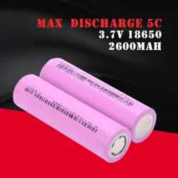 電気ハンドトーチ用の高排水バッテリー,オリジナル,新品,18650, 2600mah,最大放電,放電率,5c,3.7v,20a