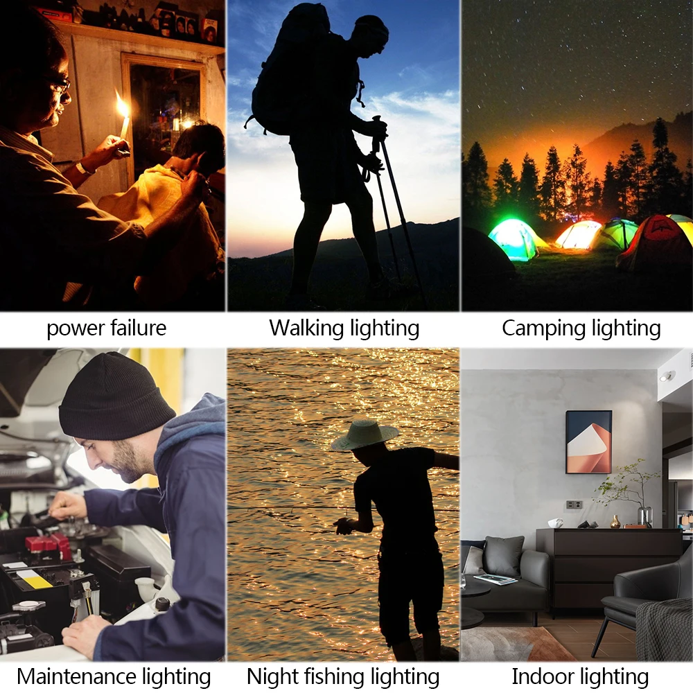 แบบพกพาแคมป์ปิ้งเต็นท์ Multifunction Retractable Camping โคมไฟโคมไฟกลางแจ้งไฟฉาย LED ไฟฉาย AA แบตเตอรี่