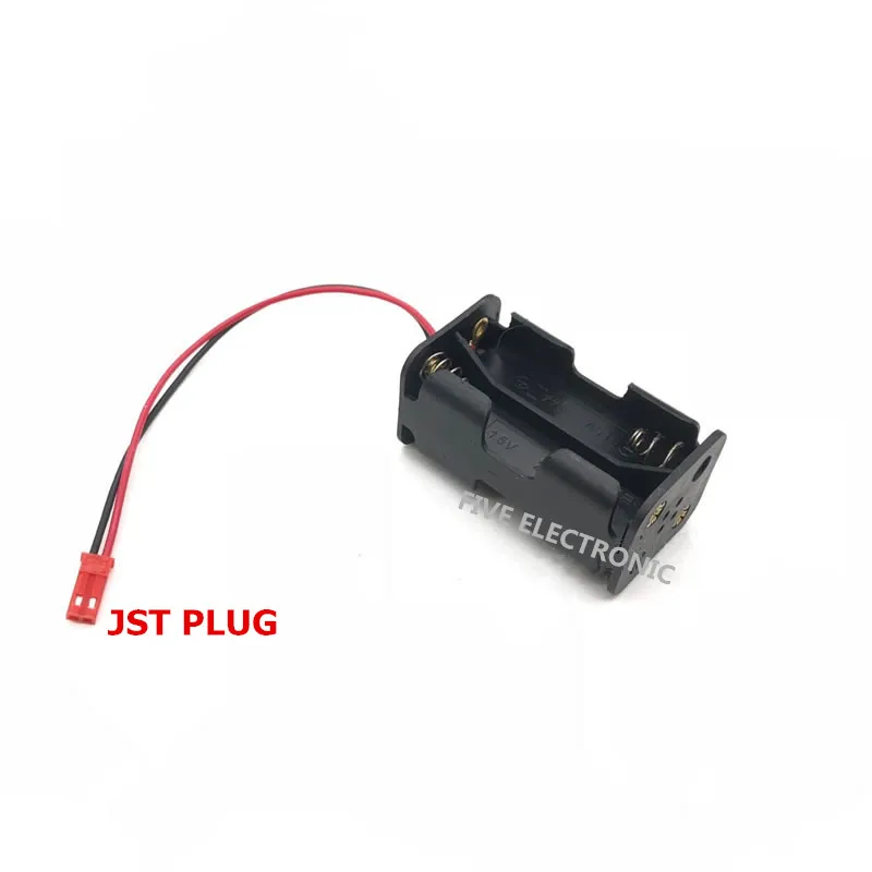 4x1.5V AA/AAA 6V back to back double cell/battery case holder in series with SM-2 JST Plug 150mm Leadwire