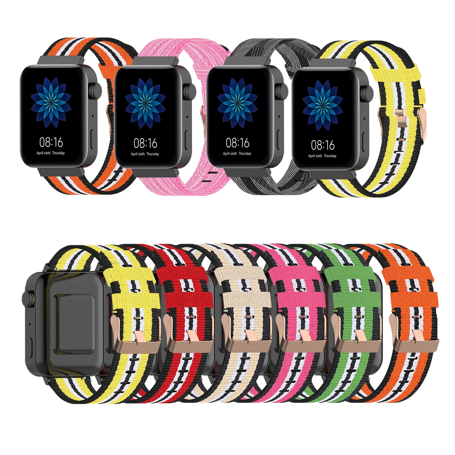 Correa de reloj de 18mm para Xiaomi Mi XMWT01, repuesto de correa de reloj de nailon, accesorios de pulsera