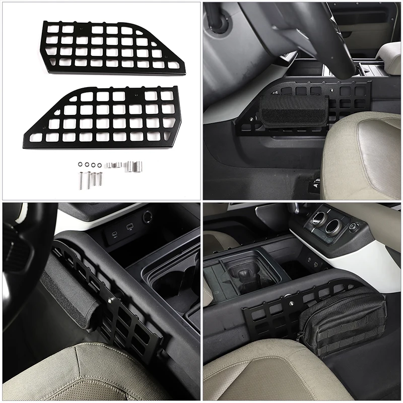 

2Pcs Aluminum alloy For 2020-2024 Land Rover Defender 90 110 Car center console hanging racks on both sides Car accessories