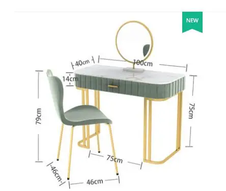 Light luxury European style dressing table bedroom modern minimalist high-end net red ins style dressing table Nordic storage al