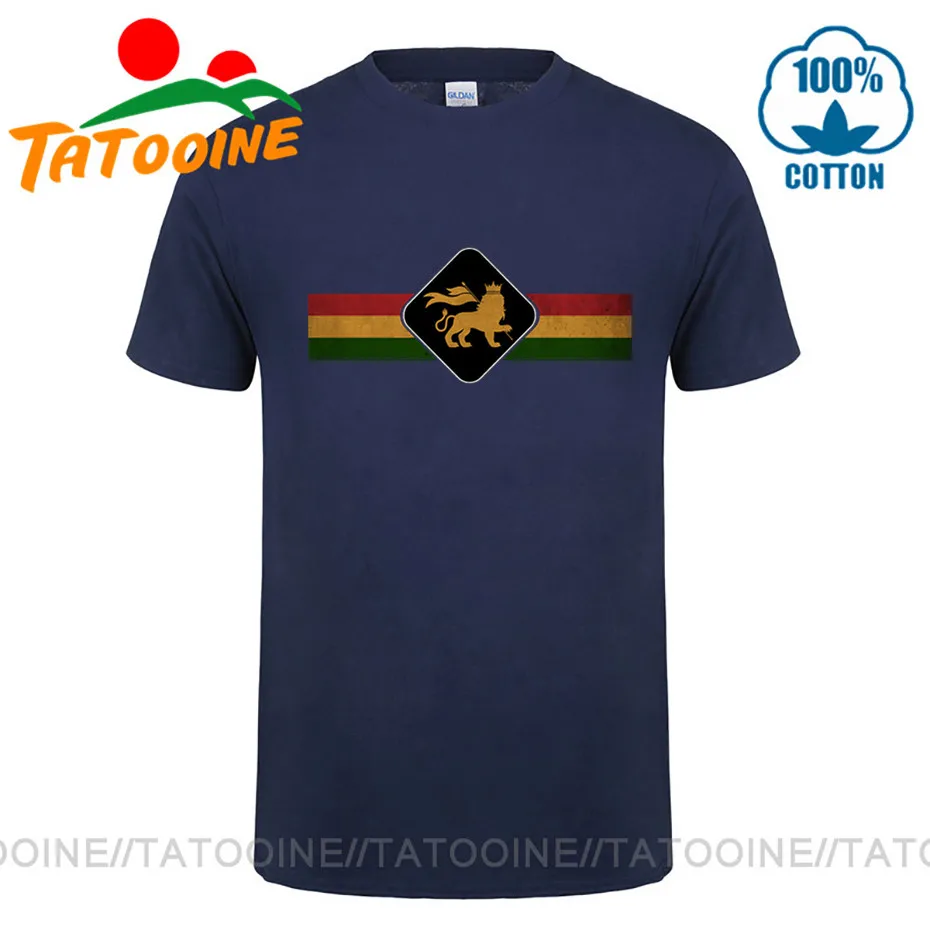 Tatooine Vintage Rasta Lion Session T Shirt Camiseta Retro Rastafari Lion T-Shirt Homme Jamaica Judah Lion King Tee Shirt Hombre