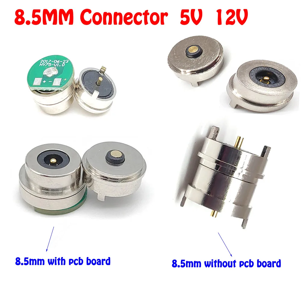 

1-10set 8.5MM Magnetic DC Charging Magnet Pogo pin Connector 2A 2Pin Charge Power Through Hole Male Female Probe Solder Wire PCB