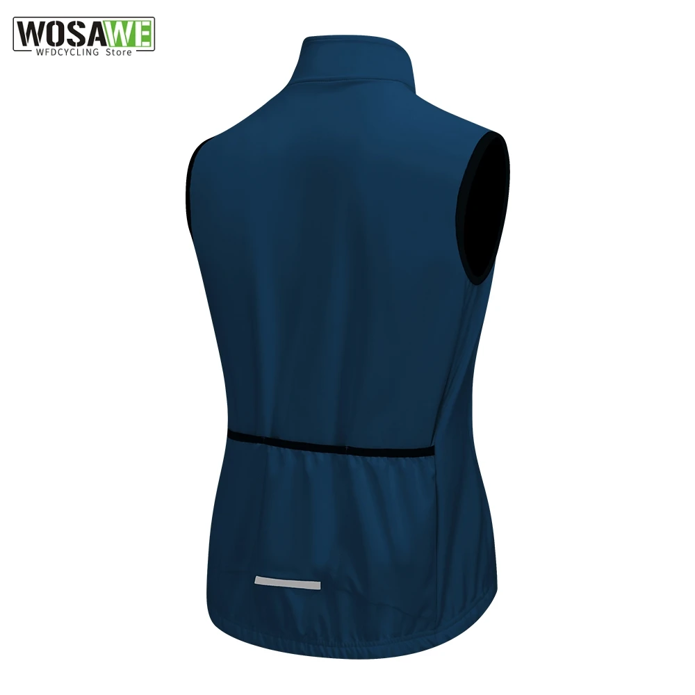 WOSAWE Winter Thermal Fleece Cycling Vests Sleeveless Cycling Jacket Bicycle Warm Vest MTB Road Bike Tops Warm Bike Jackets