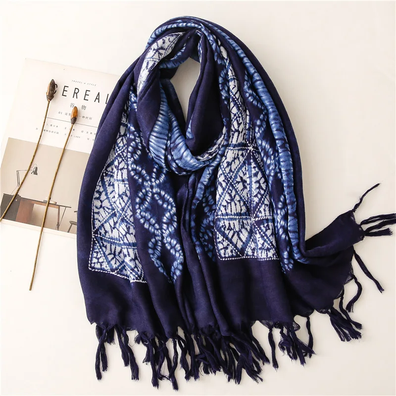 

2021 Luxury Fashion Women Tassel Viscose Scarf African Floral Hijab Shawls and Wraps Female Foulards Echarpe Designer 190*100Cm