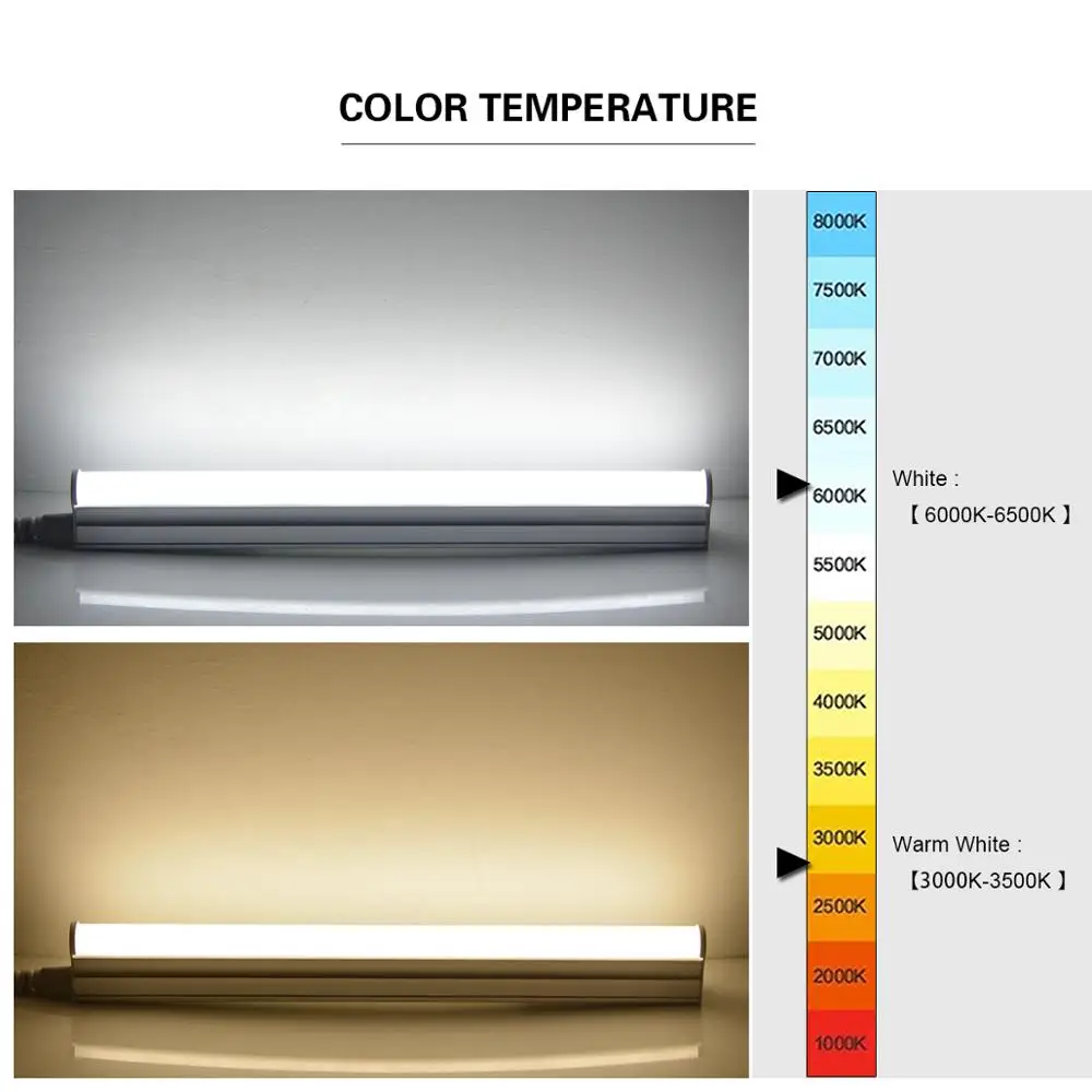 Imagem -06 - Led Strip Bar Candeeiro de Mesa Gabinete de Cozinha Luz Quarto Backlight Iluminação de Decoração de tv eu t5 Tubos 29 cm 57cm