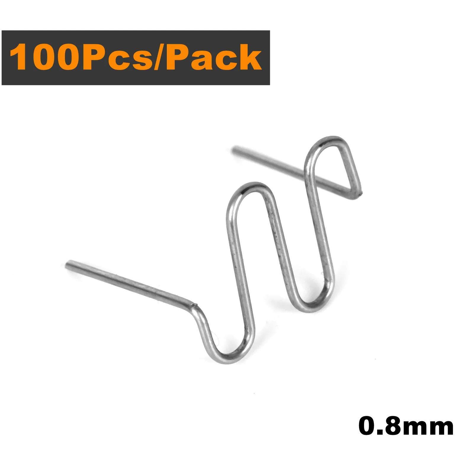 100pcs 0.8mm Welding Rods Hot Staple Repair Machine Plastic For Car Auto Bumper Repair Pre-Cut Wave Staples（Upgrade Model ）