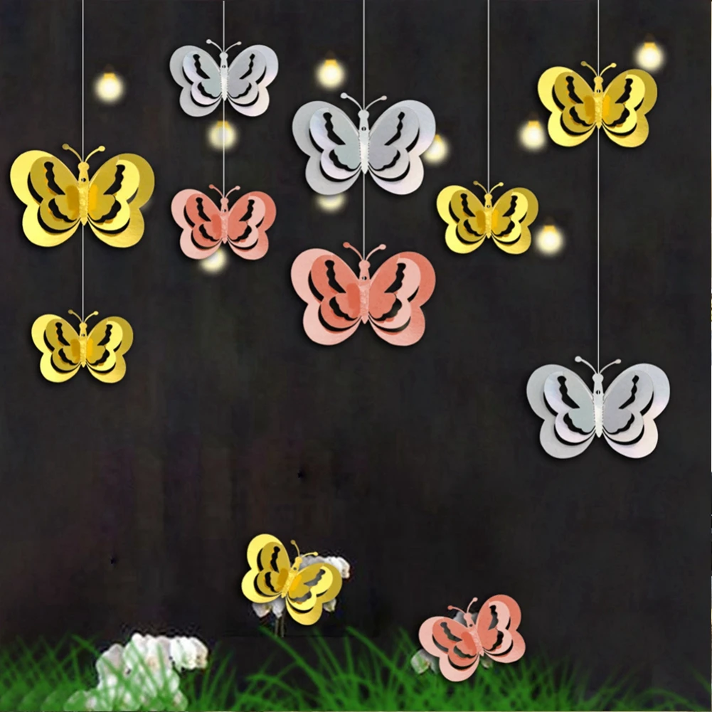 3D Butterfly Wall Stickers, Removable Mural Decorations, Girl, Baby Bedroom, Bathroom, Living Room Decor, 12Pcs