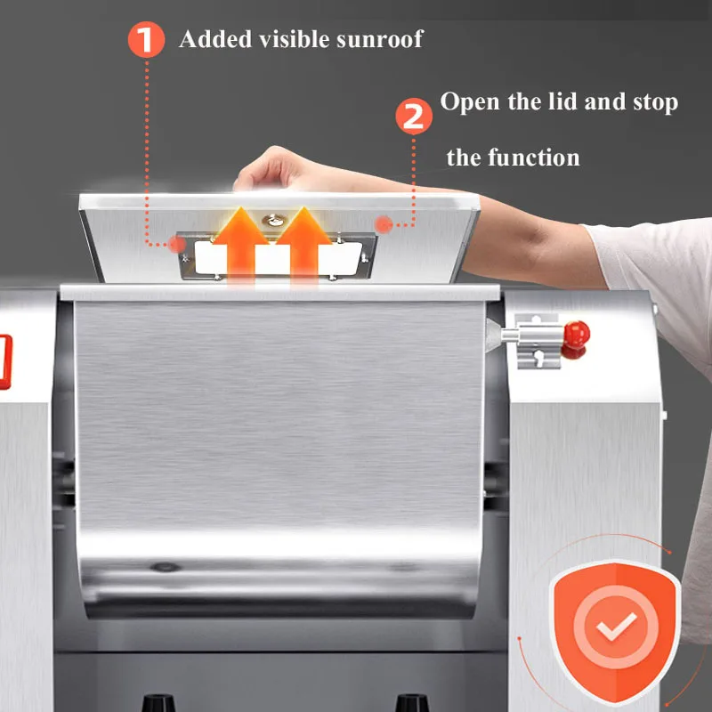 خلاط العجن التجارية 25 كجم 50 كجم خلاط العجين الأوتوماتيكي آلة العجن