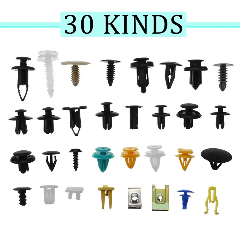 1000Pcs 30 kinds Universal Mixed Auto Fastener Car Bumper Clips Retainer Car Fastener Rivet Door Panel Liner for All Car