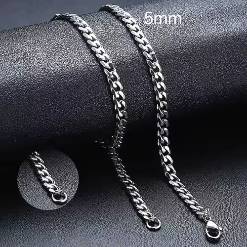 Vnox Cuban Chain Necklace for Men Women,Basic Punk Stainless Steel Curb Link Chain Chokers,Vintage Gold Color Solid Metal Collar - Image 12