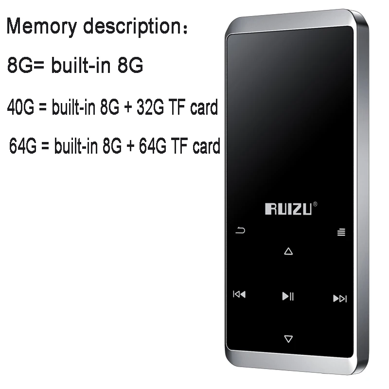 Imagem -06 - Nova Versão Bluetooth Mp3 Player Built-in Alto-falante de Alta Fidelidade Portátil Walkman com Rádio fm E-book Gravação de Vídeo