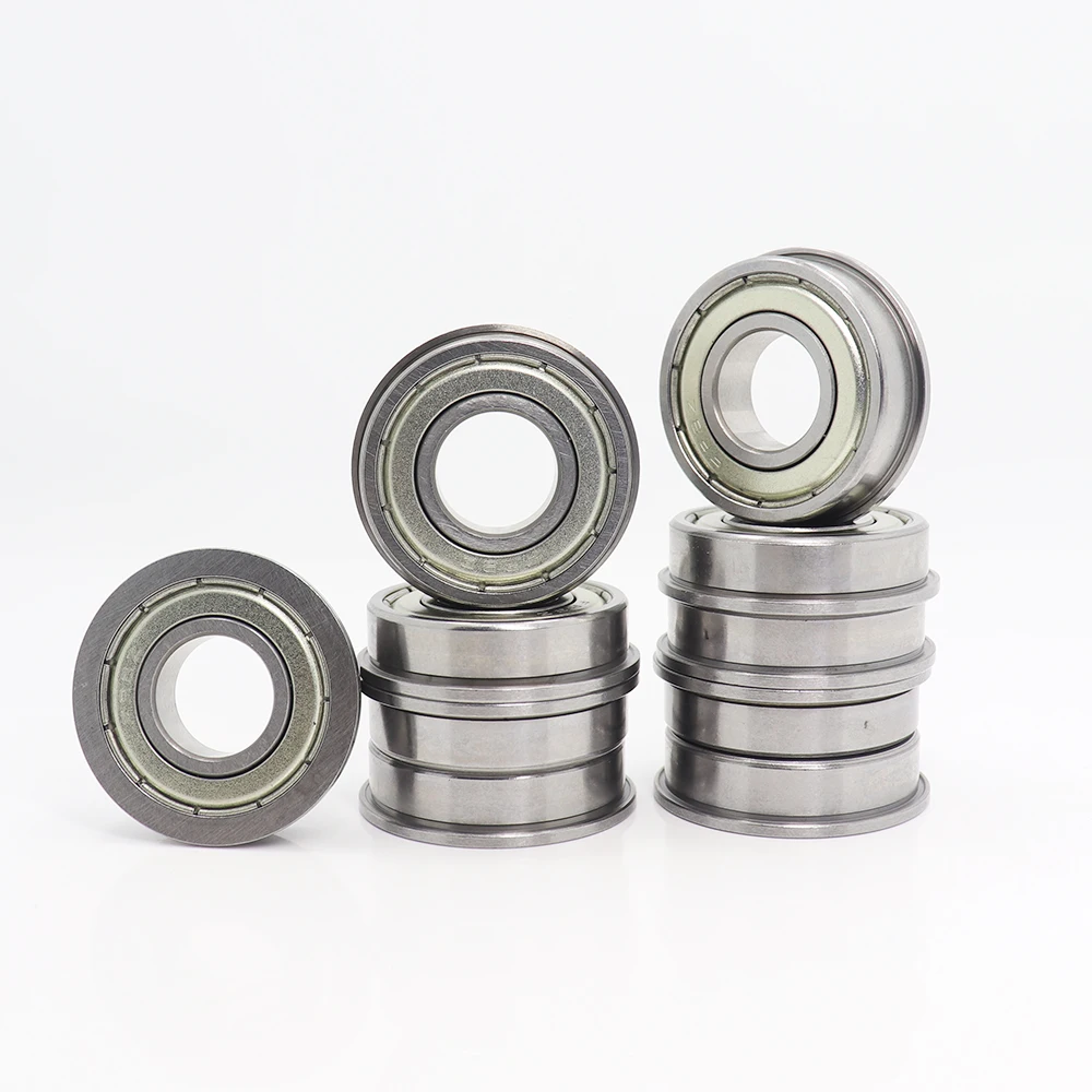 FR8ZZ Bearing 12.7x28.575x7.938mm ( 10 PCS ) ABEC-1 Miniature Flanged FR8ZZ Ball Bearings RI-1218ZZ