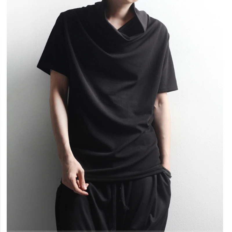 Men's T-shirts Spring/Summer New Korean version pile collar casual short sleeve T-shirts large fashion men's half sleeve trend