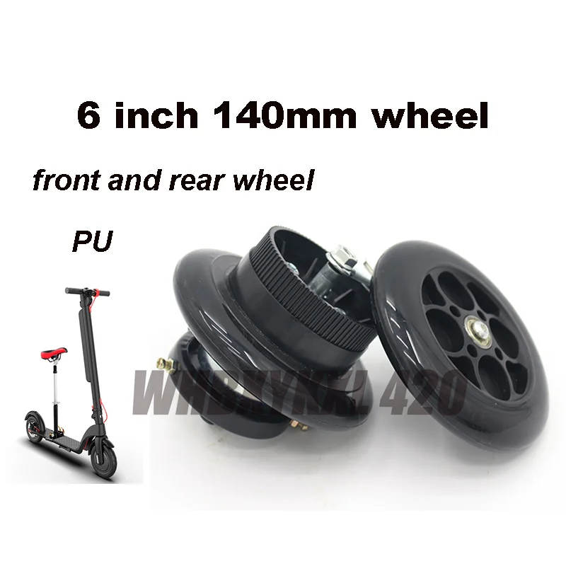 6 inch 140mm front and rear wheels high quality suitable for mini electric scooters pu  alloy tubeless solid