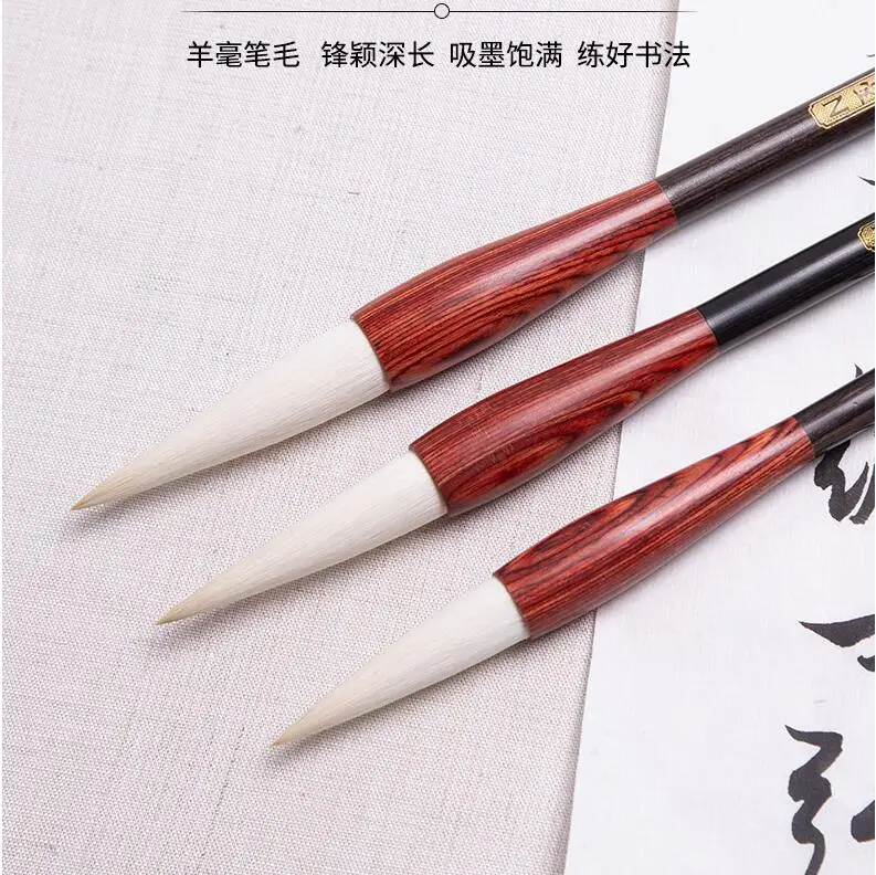 Schwarzer Stifthalter aus Sandelholz, chinesischer Schreibpinselstift, Maobi-Kunstpinsel zum Schreiben, Malstift, natürliches Haar, Kalligraphiepinsel