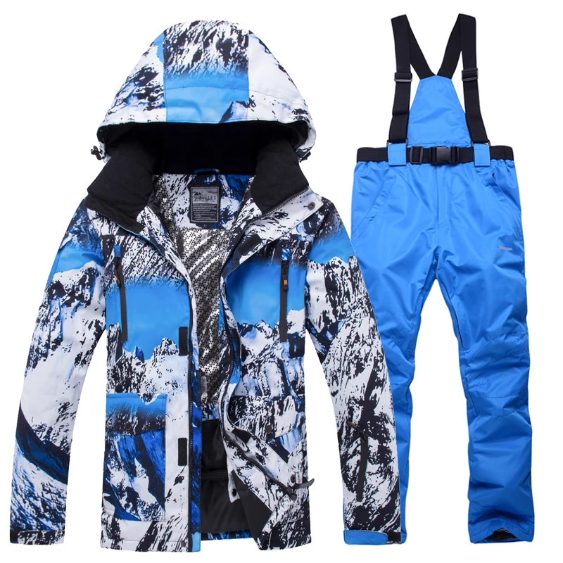 2020 neue Winter Männer Thermische Ski Anzug Männlichen Winddicht Wasserdicht Skifahren und Snowboarden Sets Jacke Hosen Anzug Schnee Kostüm