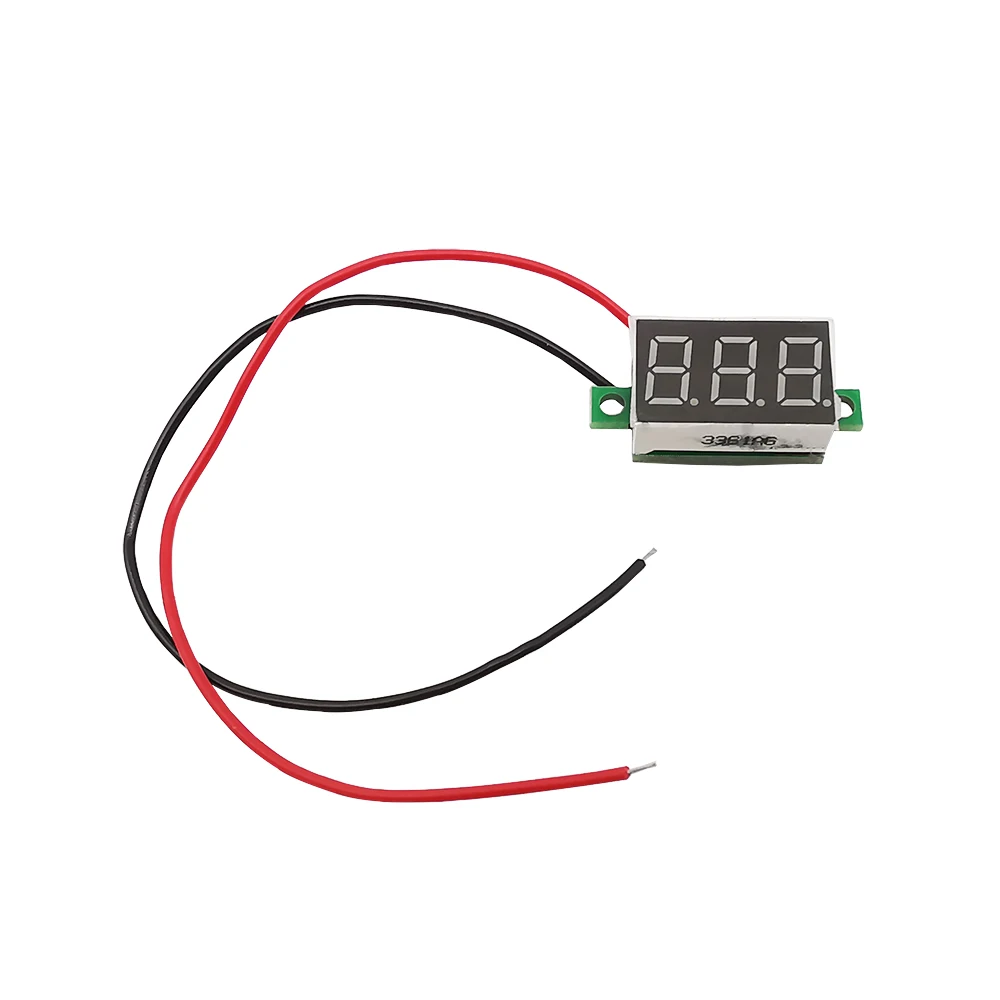1Pcs DC LED Digital Voltmeter 4.5V-30V Two-wire Voltage Meter Auto Car Motorcycle Mobile Power Tester Digital Display Detector