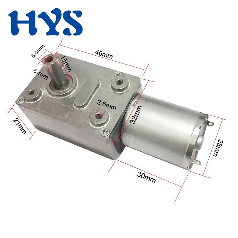 JGY370 Gear Motor Extension Shaft 100mm DC 6V 12V 24V Reducer Speed 6rpm To 150rpm PWM Controller Metal Gearbox High Torque