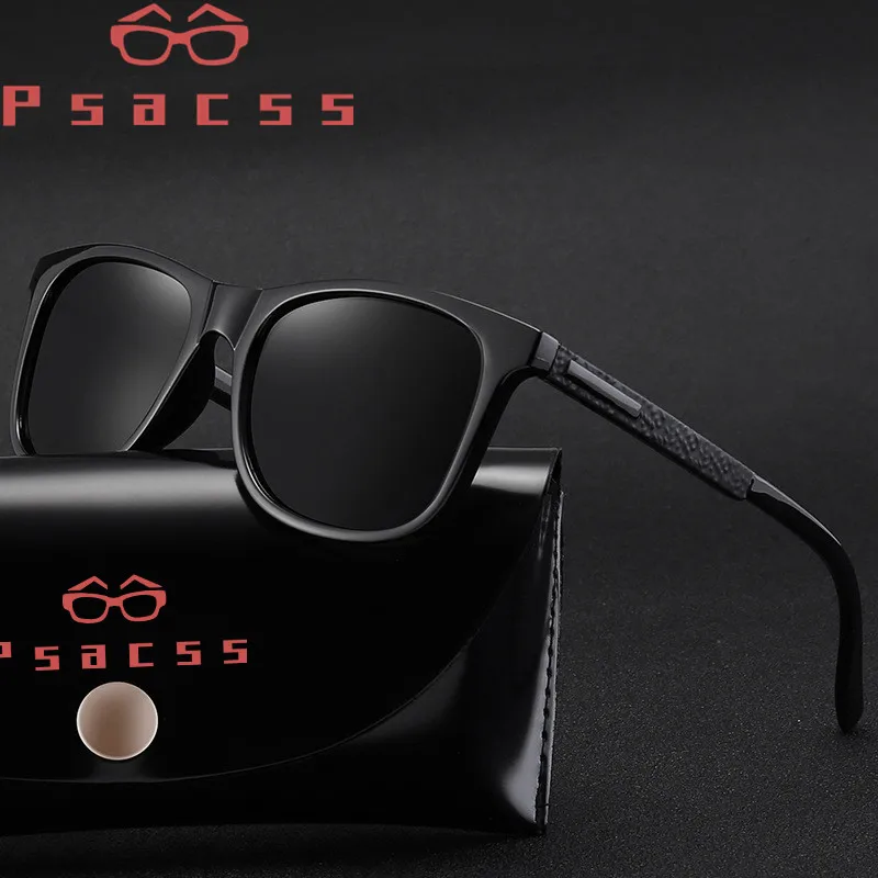 

Psacss 2019 Vintage Square Polarized Sunglasses Men Resin Frame Sun Glasses For Male Driving Fishing lentes/gafas de sol hombre