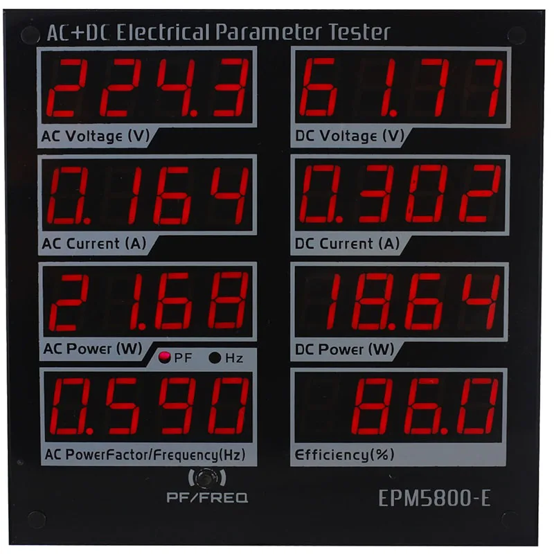 ZHURUI EPM5800-E voltmeter power meter/ampmeter/Electrical paremeters tester/ test Power Supply/Driver/efficiency/AC /DC300v/10A