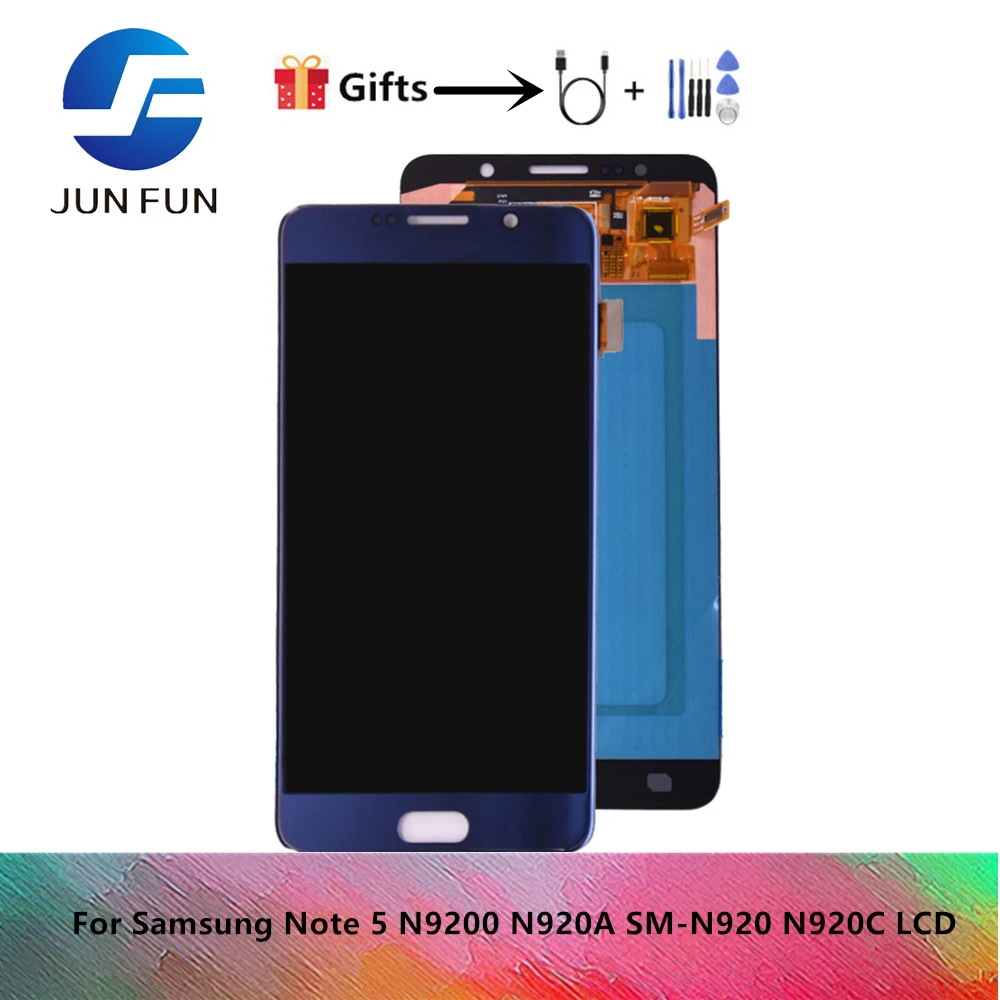 

For Samsung Note 5 LCD Screen N9200 N920A SM-N920 N920C LCD Screen + Touch Screen Digitizer Assembly For Samsung Note 5 Display