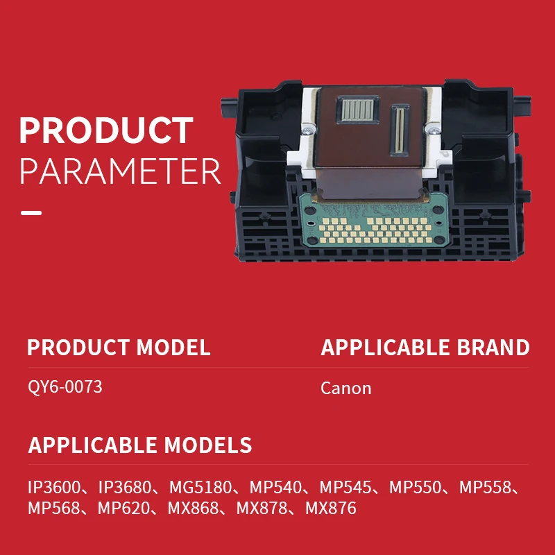 Cabezal de impresión QY6 0073, para Canon IP3600, IP3680, MG5180, MP540, MP545, MP550, MP558, MP568, MP620, MX868, MX878, MX876