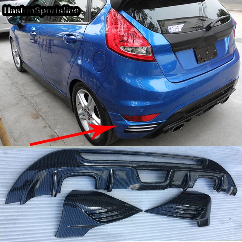 

Fiesta MK7 ST Style ABS Fake Carbon Rear Bumper Lip Diffuser Bumper Apron Splitter for Ford Fiesta MK7 2008-2014 Car Accessories