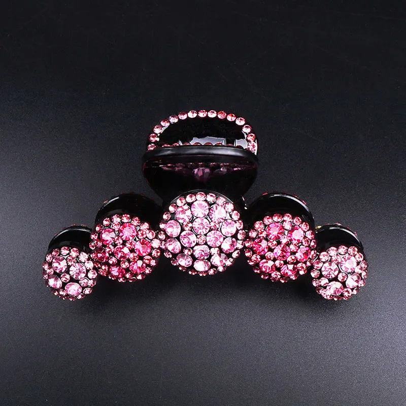 Korea Big Rhinestone Crab Hair Clips Crystal Hairpins For Women Girls Elegant Pontail Clip Barrettes Hair Accessories Headwear