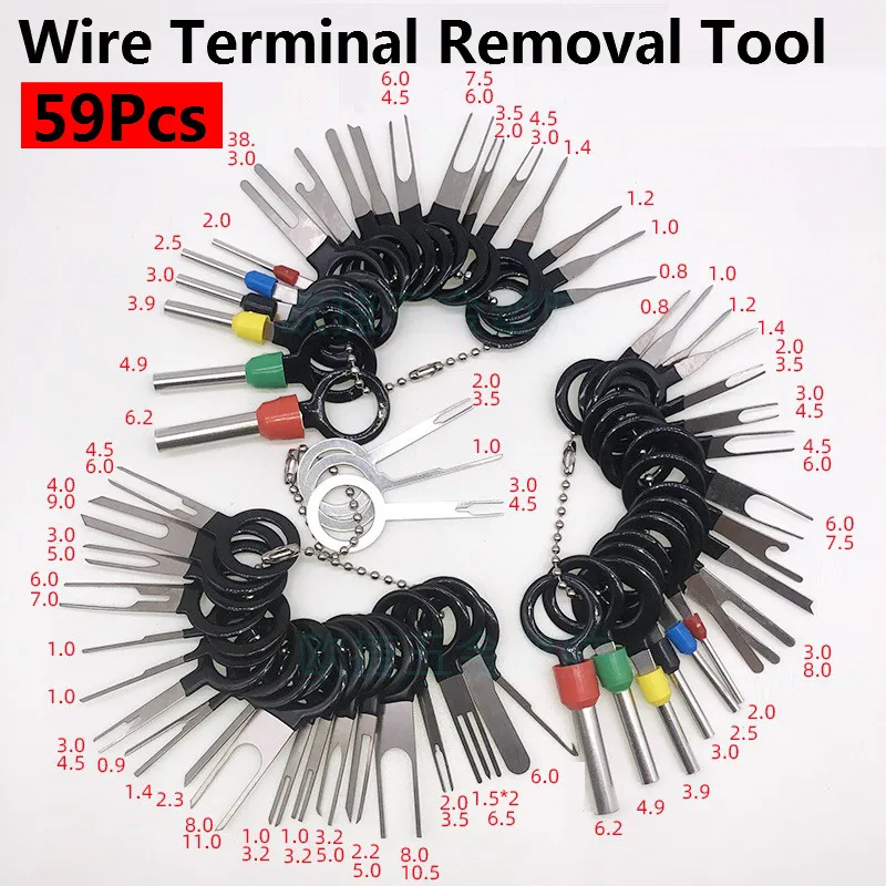 

59pcs Car Terminal Removal Tool Wire Plug Connector Extractor Puller Release Pin Extractor Kit For CarPlug Repair Tools