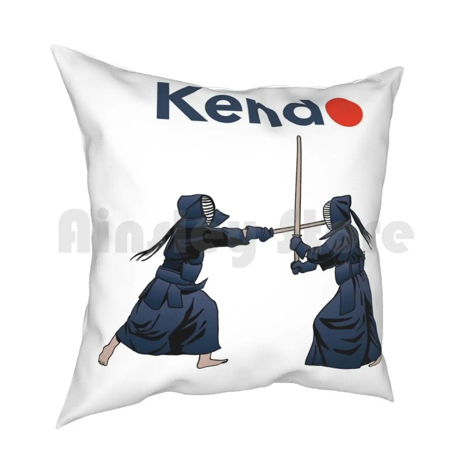 Kendo Pillow Case Printed Home Soft DIY Pillow cover Kendoka Kendo Kanji Kendo Funny For Men Kendo Funny For Women Sword