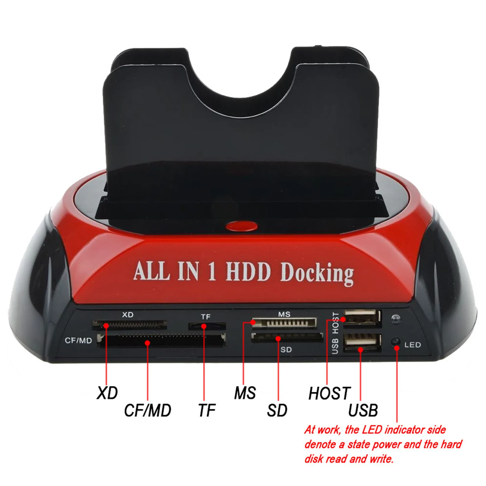 HDD Docking Station with Multi Card Reader Slot for HDD Enclosure 2.5/3.5 inch SATA/IDE Hard Drive Docking Station