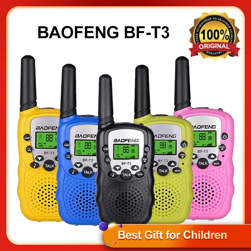 2pcs/lot Baofeng T3 Children Mini PMR FRS Walkie Talkie Kids Radio Toy Woki Toki BF-T3 For Kid Gift BF T3 Portable radios