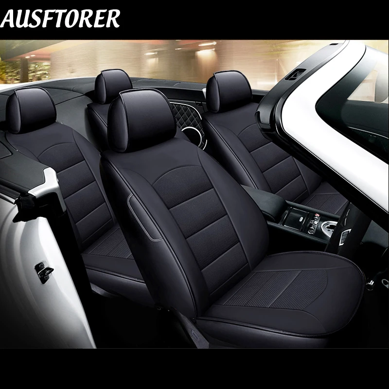 Genuine Leather & Leatherette Covers Seat for Volkswagen VW EOS 2007-2011 Automobiles Seat Cover Set Front Rear Car Accessories