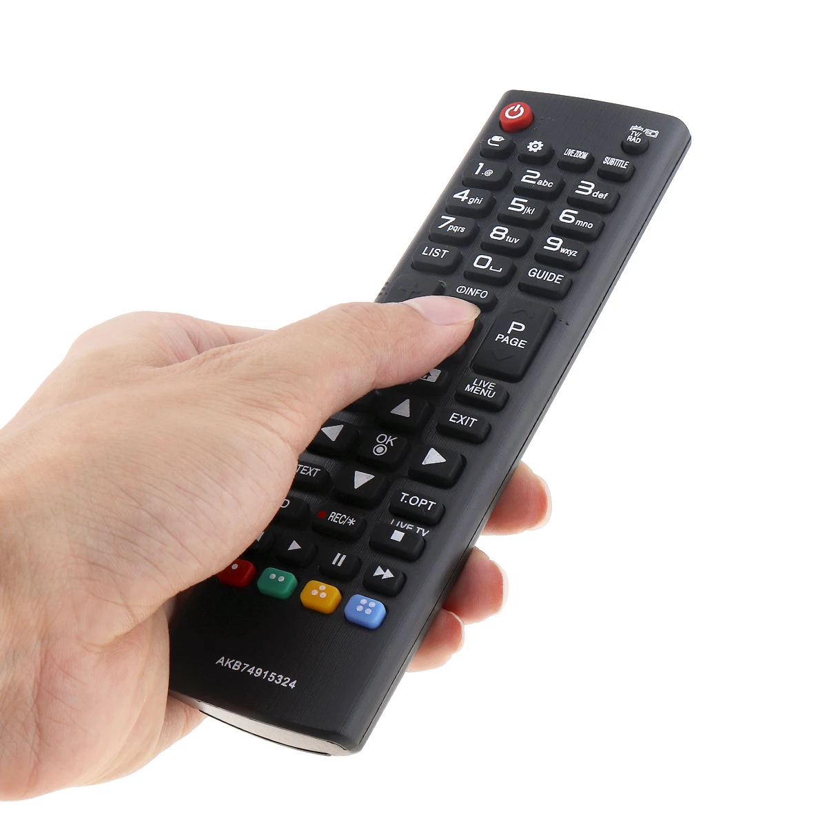 Remote Control TV Black IR hitam, dengan jarak jauh 10M transmisi jarak jauh cocok untuk TV 43UH610V/50UH635V//