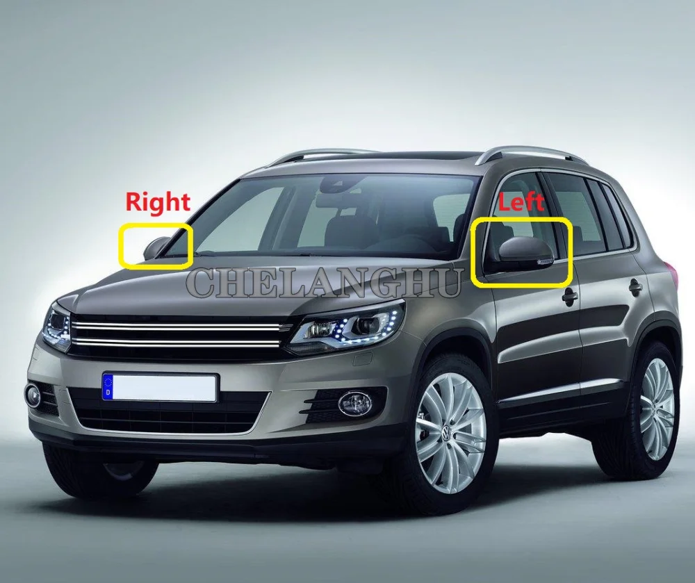 Dla VW Tiguan 2012 2013 2014 2015 2016 2017 2018 samochodów stylizacji tylna lampa LED nad lustro lampa włącz wskaźnik sygnału z kałuży światła — zdjęcie 3