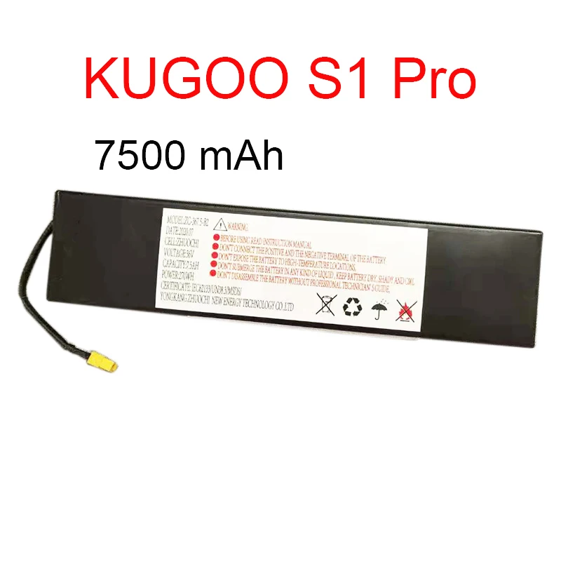 Replacement 36V 7.5Ah Li Battery For KUGOO S1 S2 S3 PRO Folding Electric Scooter e scooter - Black