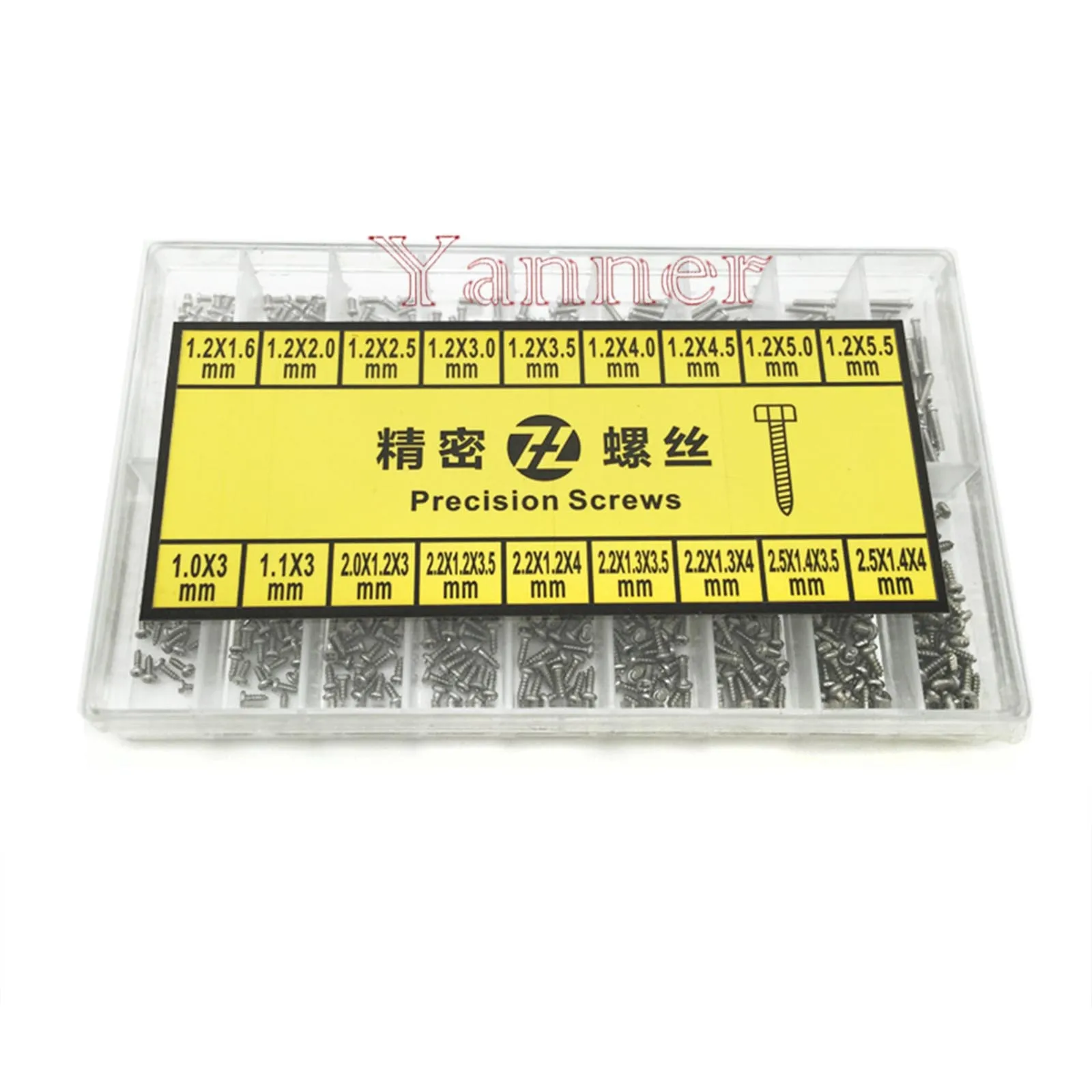 1000PCS Tiny Micro Screws for Eye Sun Glasses Watches Repair Tool Kit 18 Assortment