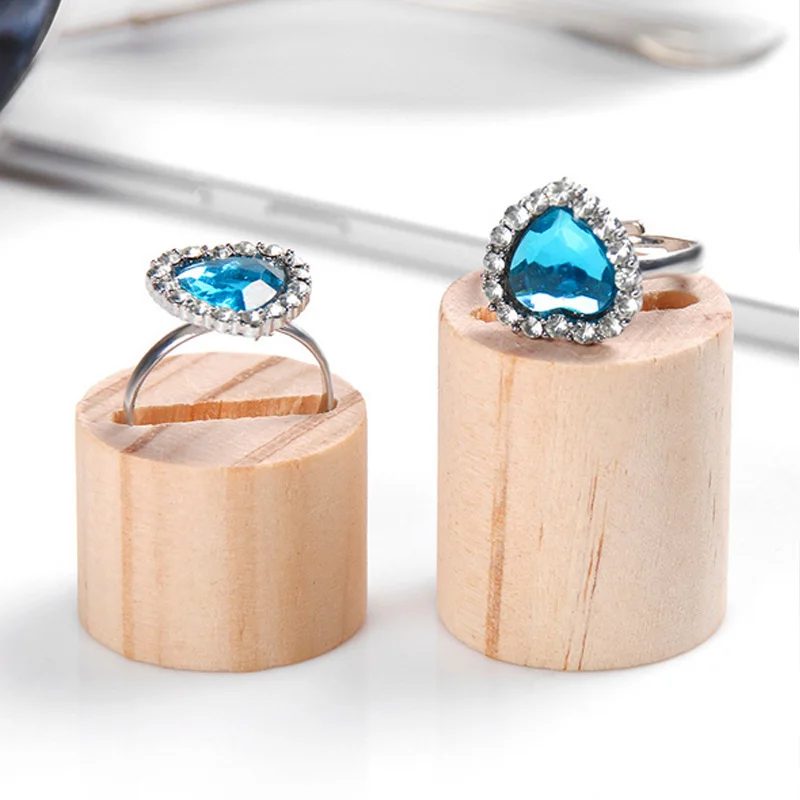 Wooden 5pcs/set Ring Bague Anel Bearer Stand Jewelry Display Wedding Wood Rings Box Holder Special Handmade Store Ring Shows