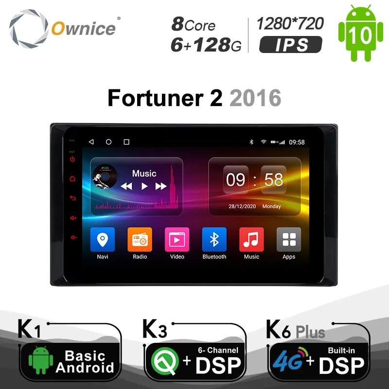 

6G + 128G QLED 8 ядерный автомобильный DVD Радио Android 10,0 для Toyota Fortuner 2 2016 4G 360 панорама DSP SPDIF GPS навигация Мультимедиа