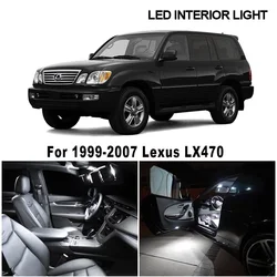 15pcs White Canbus LED Lamp Car Bulbs Interior Kit For 1999-2004 2005 2006 2007 Lexus LX470 Map Dome Trunk Door Light