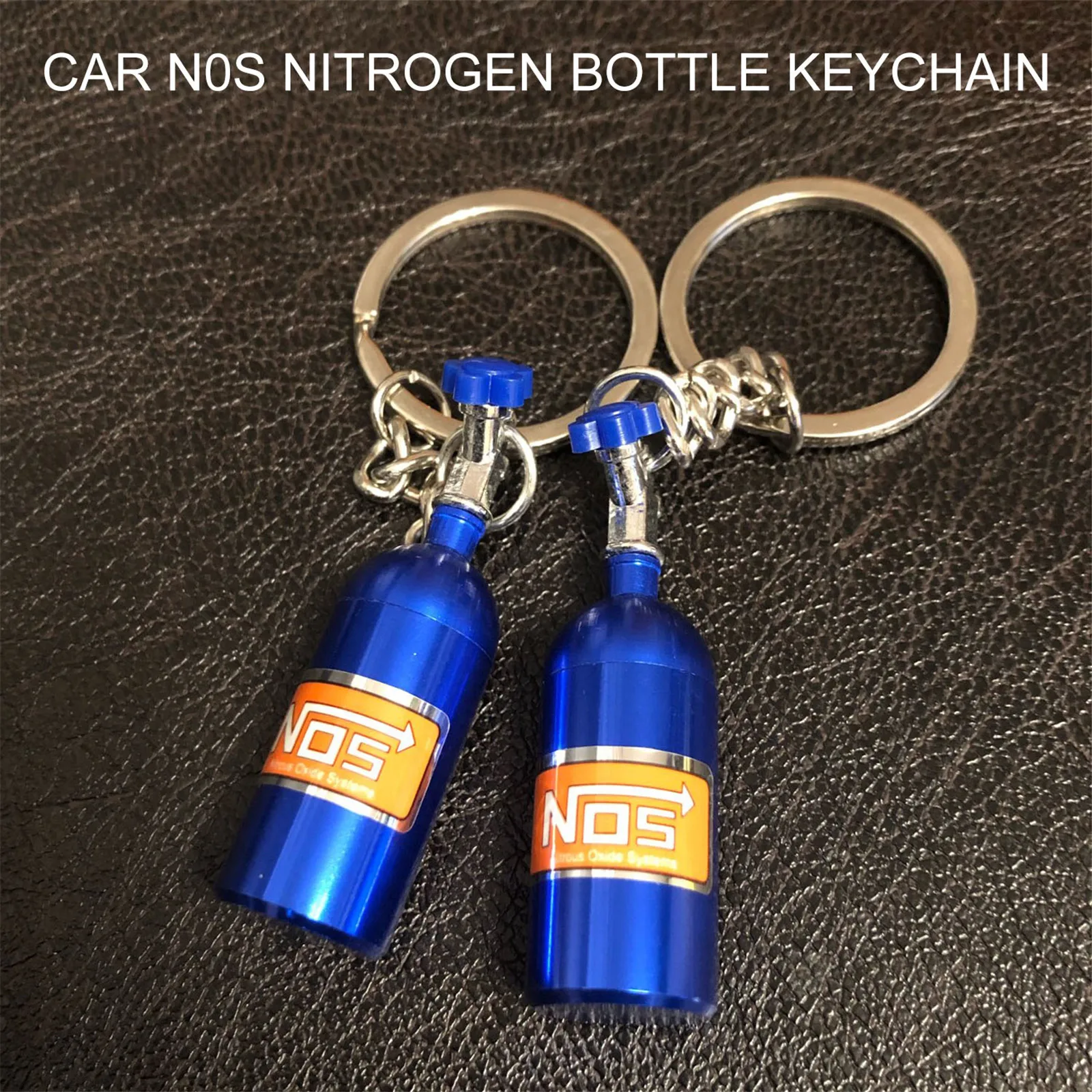 Aluminum Alloy Creative Turbo NOS Nitrous Oxide Bottle Key Chain Keychain Keyring Stash Pill Box Storage