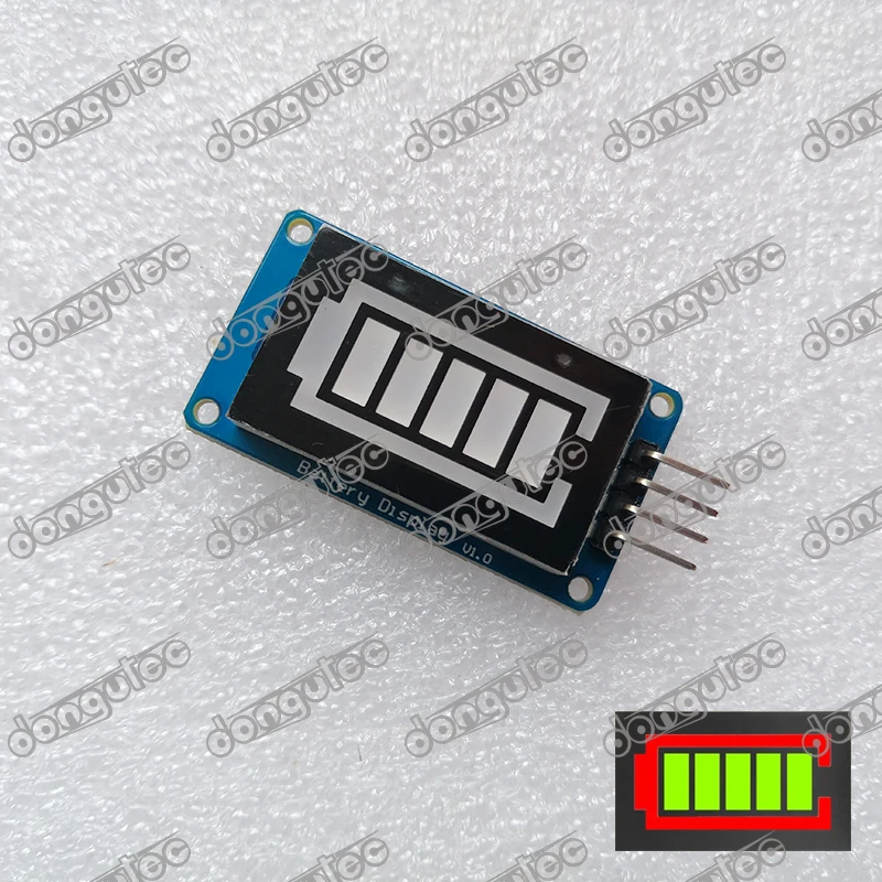 Battery Style Digital Tube LED Battery Level Display Module Green inside and Red outside for Arduino