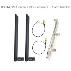 WIFI Antenna IPEX4 pigtail To SMA Wireless Card 8DB Antenna with bracket for AX200 AX210 EM7455 BCM94360CS WIFI network card