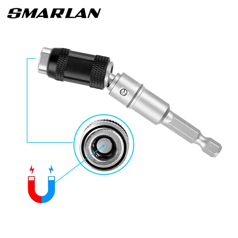 1/4" Hex Magnetic Pivoting Screw Drill Tip Locking Bit Holder Quick Change Drive Guide Drill Hand Tool Screwdriver Extension Rod